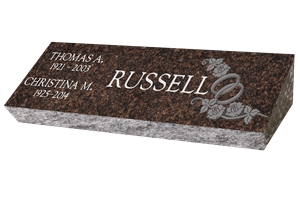 Slant Granite Grave Markers