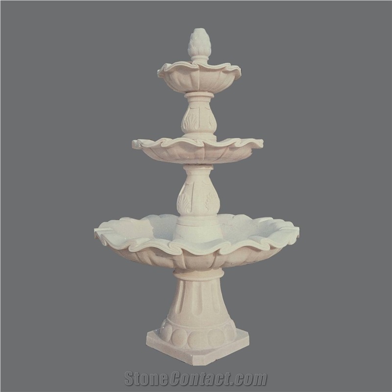 Small Freestanding Marble Carving Fountain