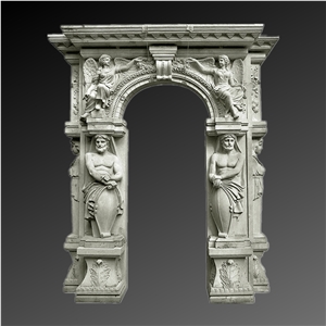 White Limestone Carving Entrance Surround