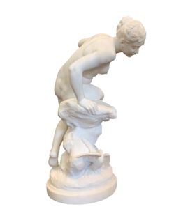 White Marble Female Nude Sculpture