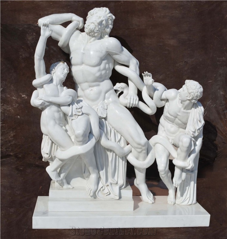 White Marble Laocoon Marble Statue