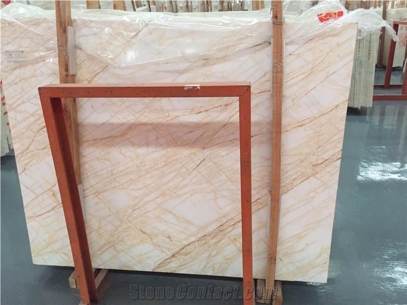 18MM Thickness China Natural Golden Spider Marble