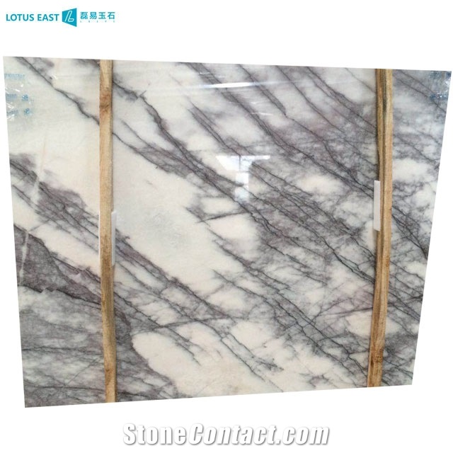 Book Matched Turkey Lilac Marble Milas New York Marble 