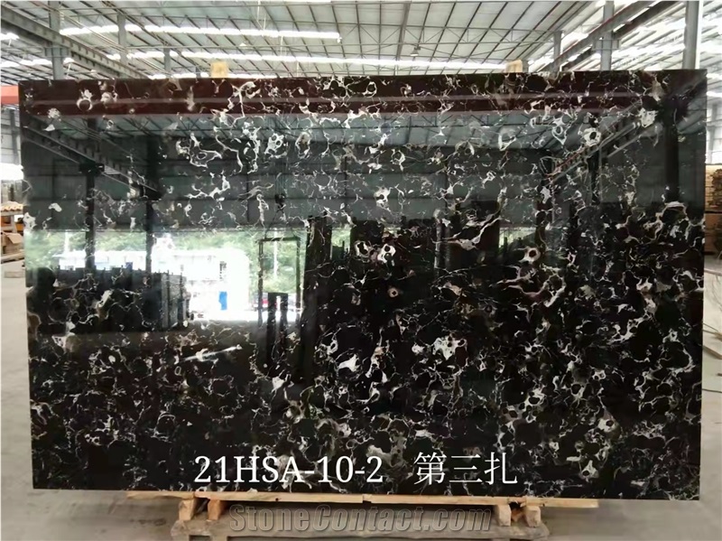 High Quality Polished Black Ice Flower Marble For Decoration