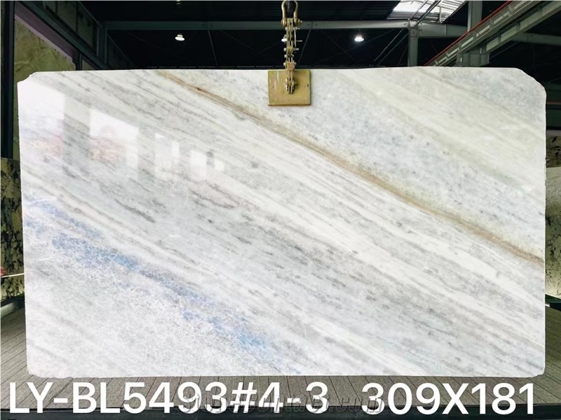 High Quality Polished Rainbow Blue Marble For Decoration