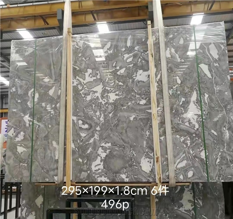 High Quality Polished Statuario Grey Marble For Countertop