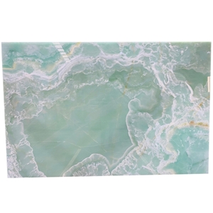 Polished Luxury Green Onyx Slab