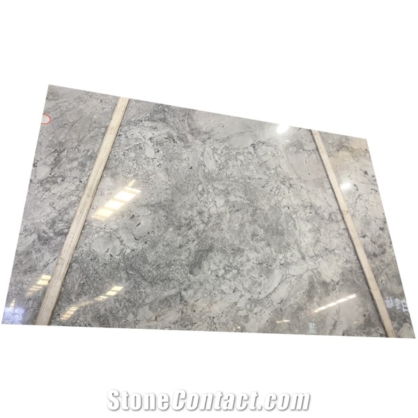 Super White Calacatta Grey Quartzite Slabs For Bathroom Tile