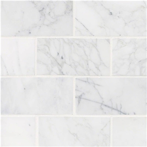 Calacatta Cressa Marble Tile 3X6 Honed