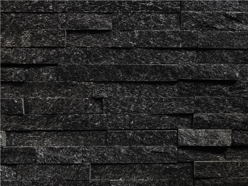 Ledger Panels Corners Wall Cap Pacifica Black Star Quartzite