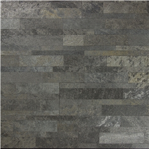 Thin Green Slate Galaxy Black Quartzite Wall Panel 12X24