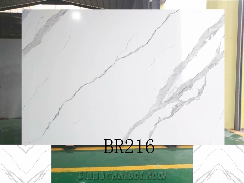 Calacatta White Engineered Marble Slab Book Match