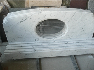 Bianco Carrara Marble Bathroom Top Countertop