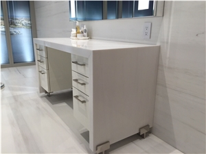 Bianco Dolomite Marble Bathroom Countertop