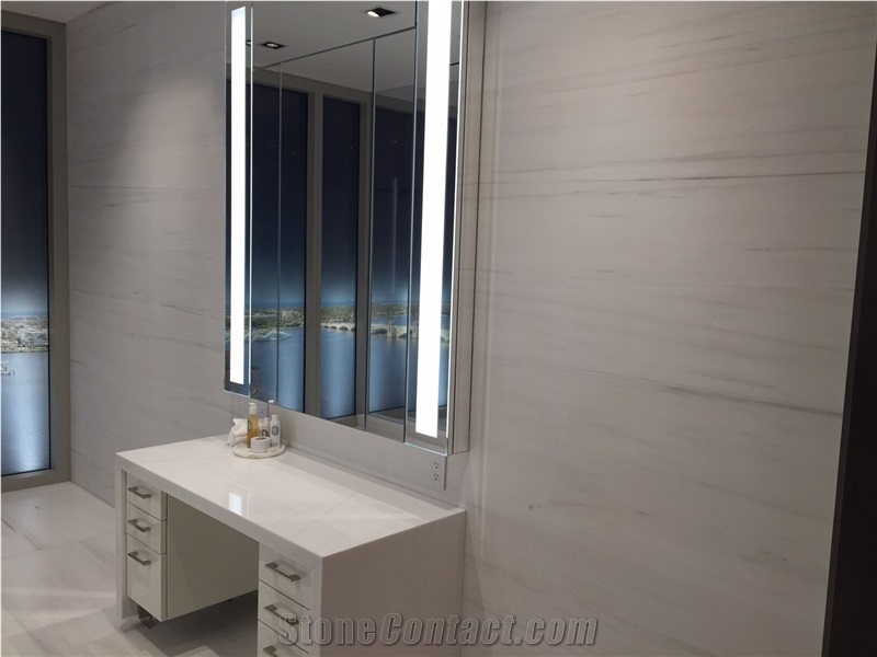 Bianco Dolomite Marble Bathroom Countertop