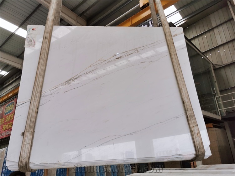  China Calacatta White Marble Tile And Slab