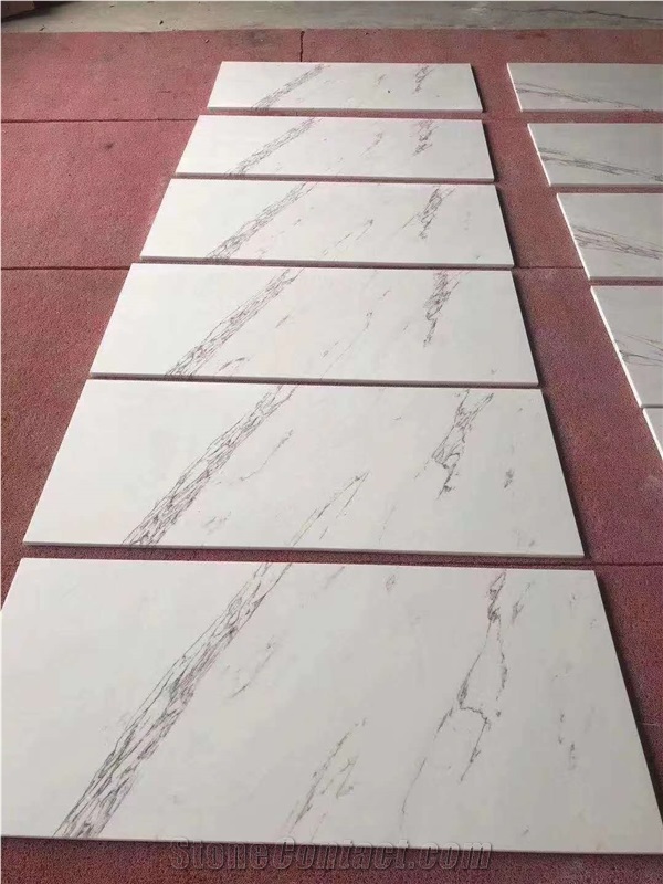  China Calacatta White Marble Tile And Slab