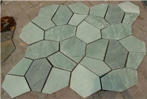 Green Quartzite Flagstone Mesh Paver