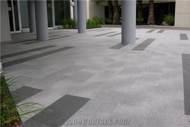 Grey Granite Paver Square Flooring