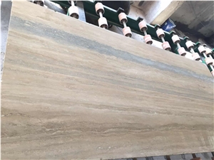 Italian Silver Blue Travertine Slab Wall Tile Flooring Tile