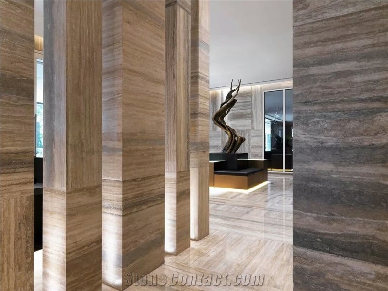 Italy Silver Travertine Application