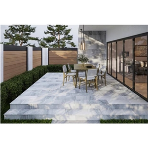 Marbella White Marble Patio Terrcae Pavers