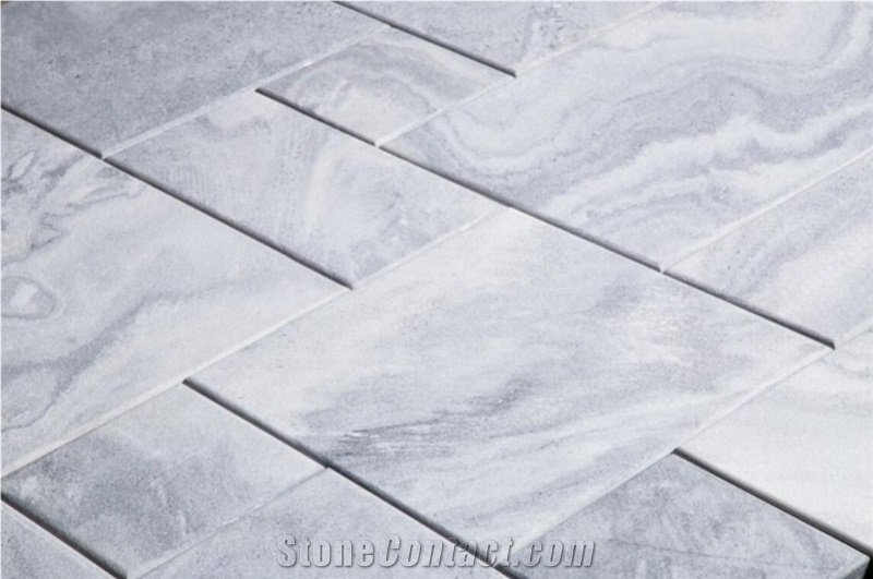 Marbella White Marble Sandblasted Marble Tile