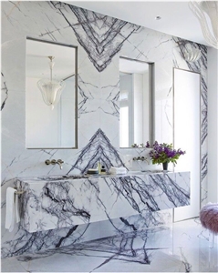New York Marble Double Sink Vanity Top