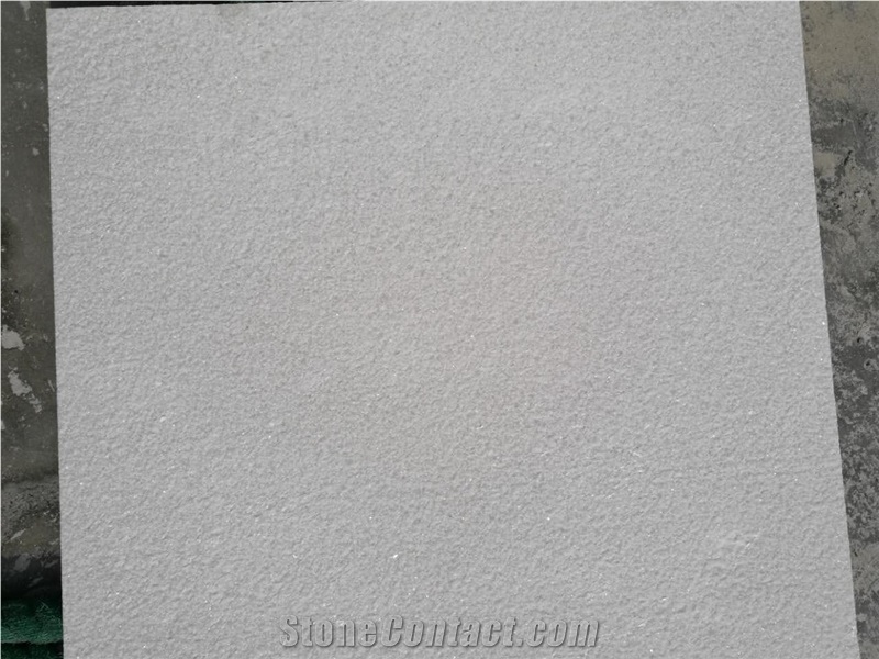 Pure White Marble Sandblasted Tile
