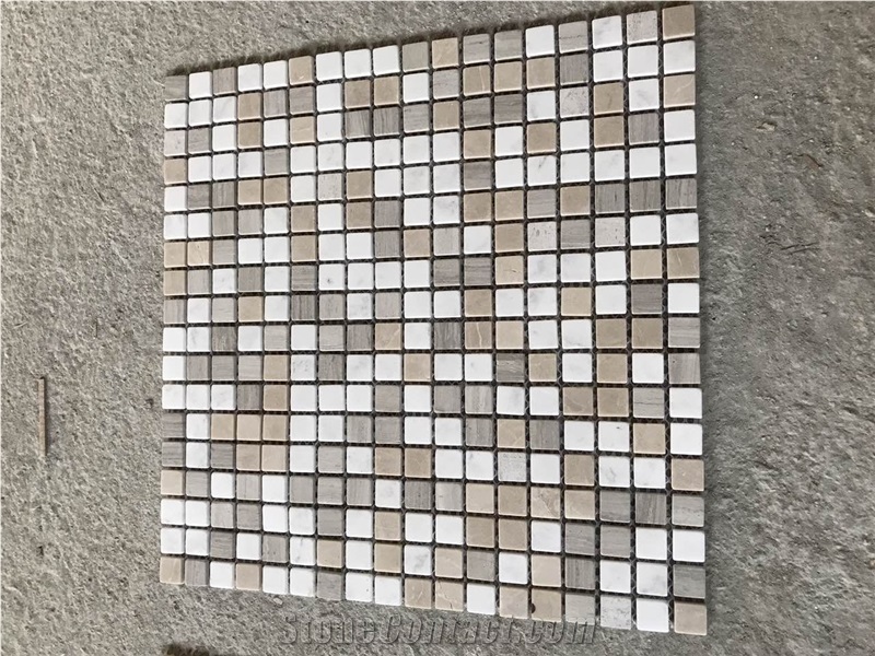 Travertine Square Mosaic 6mm Thickness, How Thick Is Mosaic Tile