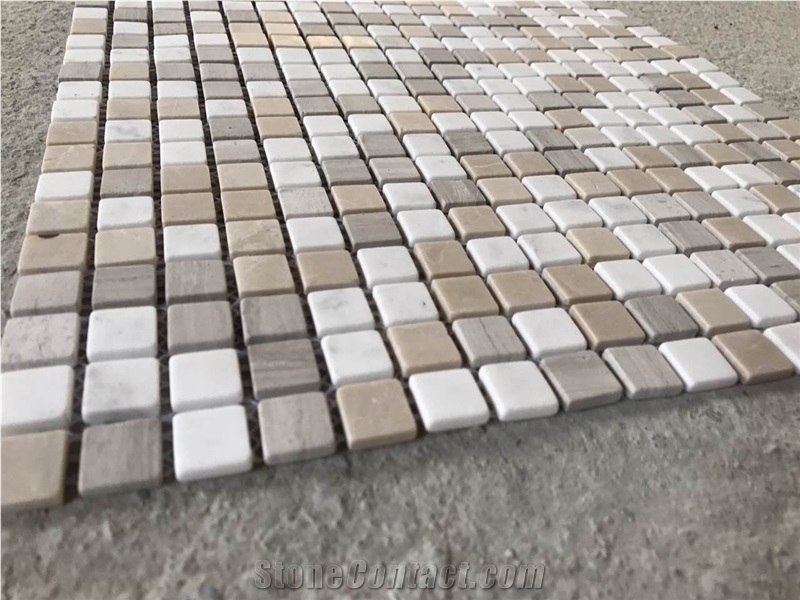 Travertine Square Mosaic 6Mm Thickness Mosaic Tile