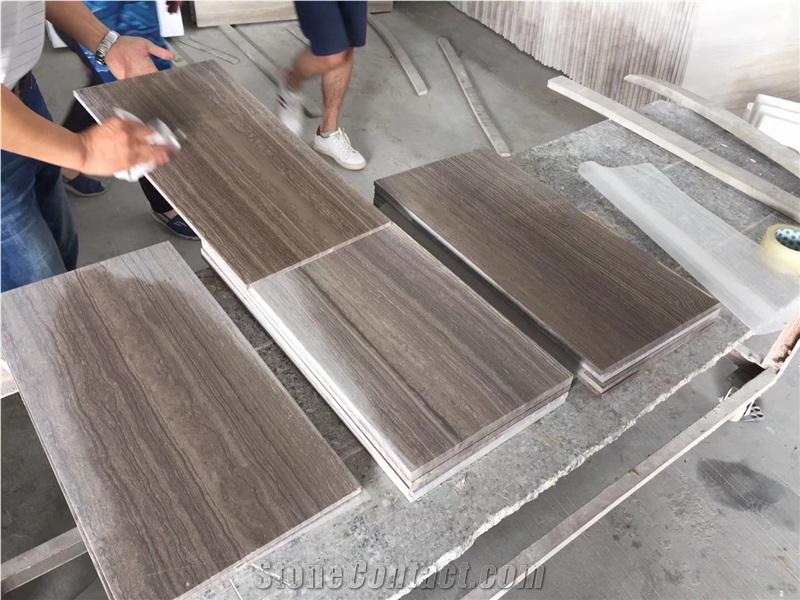 Wood Grain Brown Marble Tile