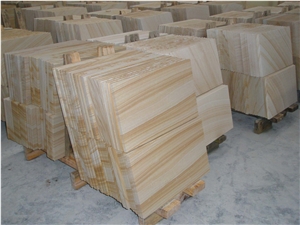 Yellow Teakwood Sandstone Wall Tile Flooring Tile Wall Cladding