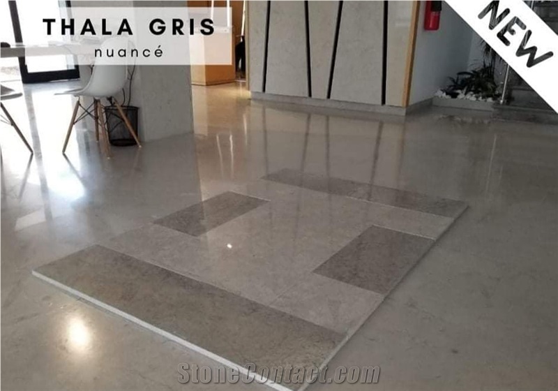 Thala Gris Limestone Floor Tiles, Slabs