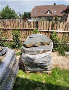 Black Slate Garden Stepping Pavement