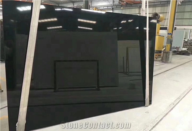 Pure Black Artificial Marble Slabs