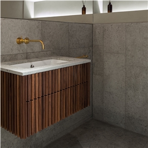 Lindanas Limestone Bathroom Vanity Top, Wall And Floor