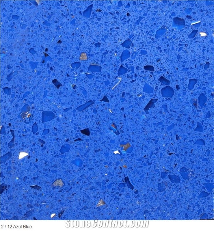 Azul Blue Quartz Slabs, Engineered Stone