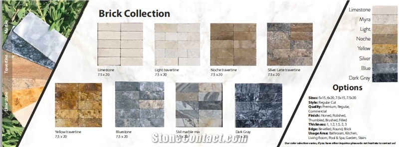 BRICK Collection Stone Mosaic Tiles