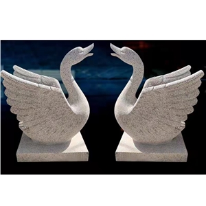 Cheaper Carved Granite Swan Sculpture Gardem Fountain