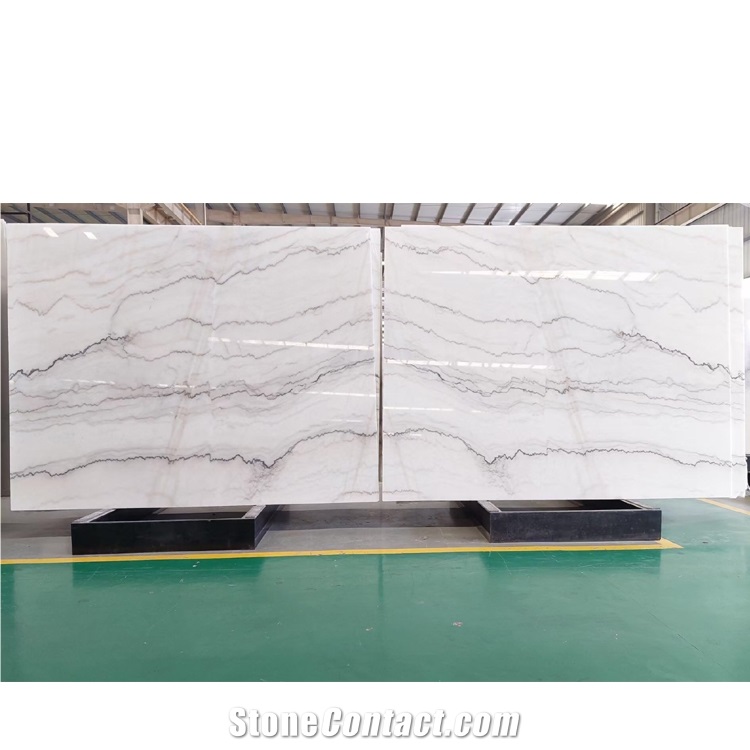 China Cheaper Guangxi White Marble Slab Book Match