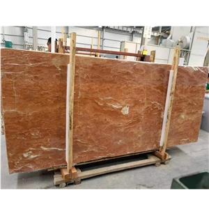Factory On Sale Polished Orange Peel Red Marble Slab