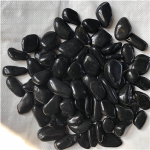 High Polished Black Pebble Stones Natural River Pebbles