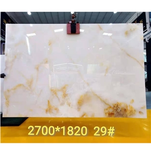 Hot Sale White Onyx Stone Wall Tiles Slab Price