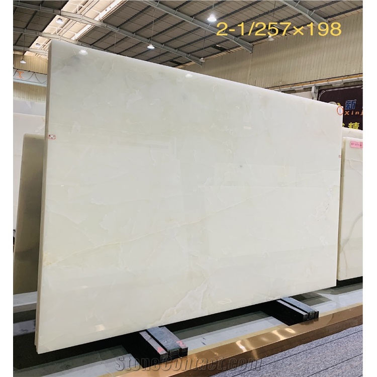 Hot Sale White Onyx Stone Wall Tiles Slab Price