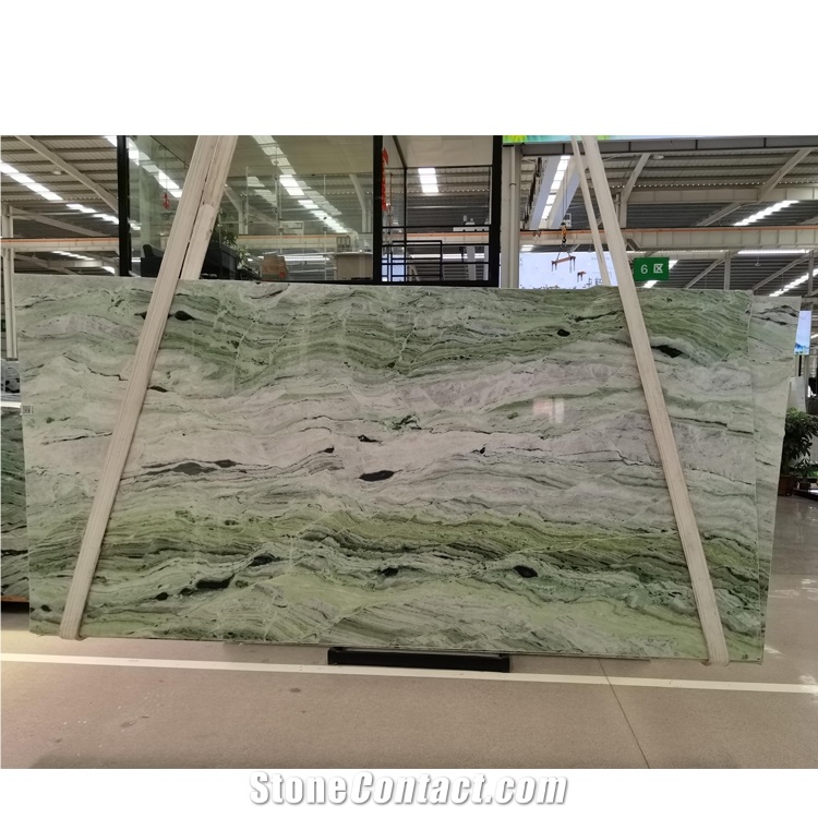 Natural  Green Marble  Slabs Flooring Tiles For Project