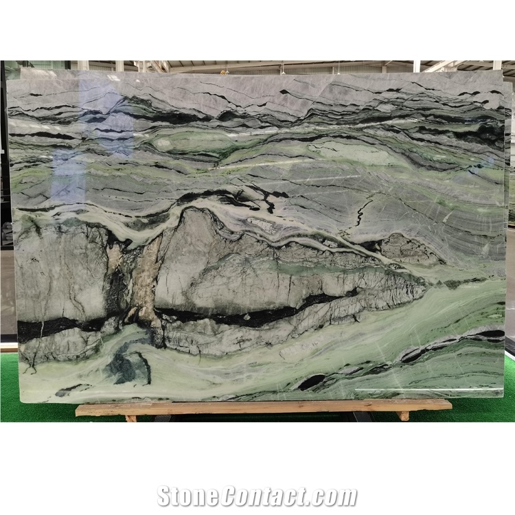 Natural  Green Marble  Slabs Flooring Tiles For Project
