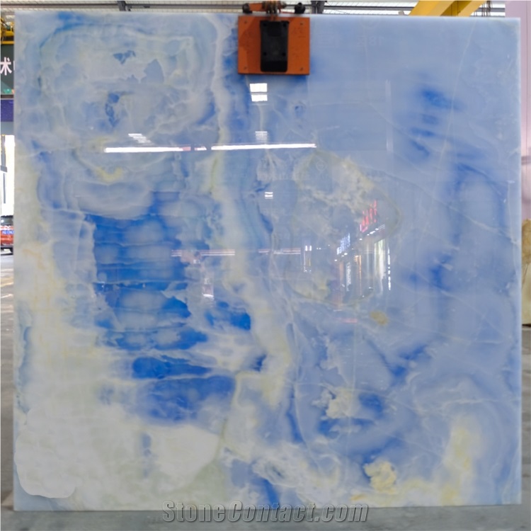 Natural Luxury Blue Onyx Slab For Wall Tiles