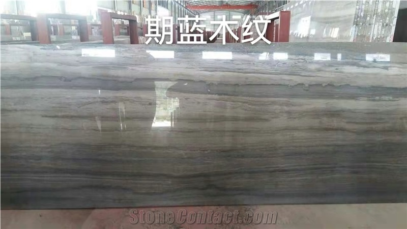 Blue Wooden Marble Slab/ Tile For Walling And Flooring