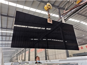 Anthra Black Engineered Quartz Stone Kitchen Island Top Use
